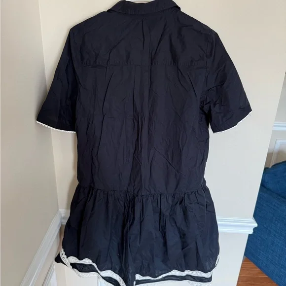 Victorian Romantic Black and White Lace Kate Spade & Broome Street Mini Dress - Picture 7 of 11